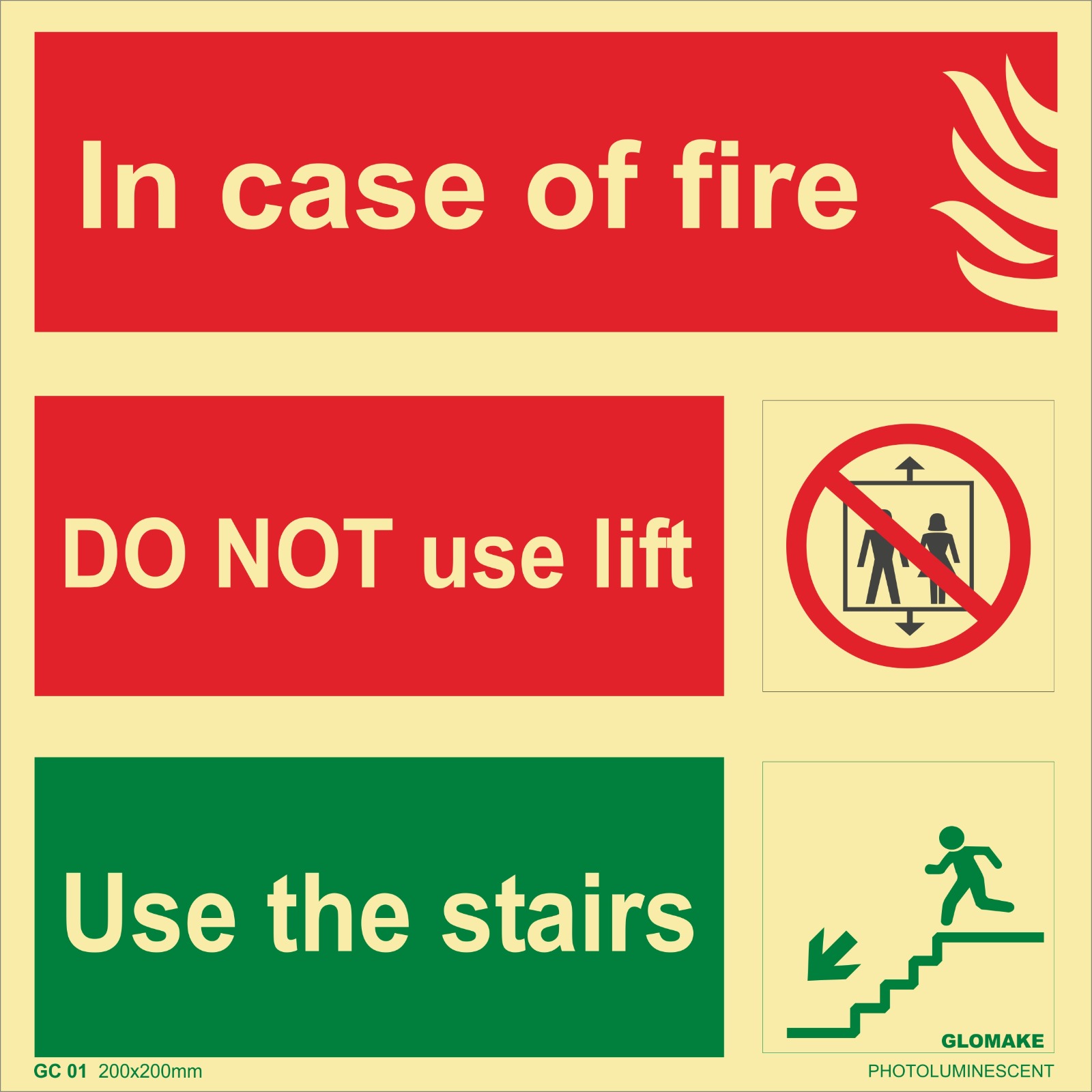 IN CASE OF FIRE 
(GC 01)
